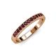 3 - Janice 2.00 mm Round Ruby 13 Stone Wedding Band 