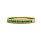 1 - Janice 2.00 mm Round Green Garnet 13 Stone Wedding Band 