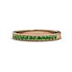1 - Janice 2.00 mm Round Green Garnet 13 Stone Wedding Band 