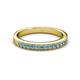 2 - Janice 2.00 mm Round Aquamarine 13 Stone Wedding Band 