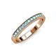 3 - Janice 2.00 mm Round Aquamarine 13 Stone Wedding Band 