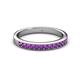 2 - Janice 2.00 mm Round Amethyst 13 Stone Wedding Band 