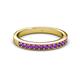 2 - Janice 2.00 mm Round Amethyst 13 Stone Wedding Band 