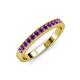 3 - Janice 2.00 mm Round Amethyst 13 Stone Wedding Band 