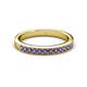 2 - Janice 2.00 mm Round Iolite 13 Stone Wedding Band 