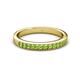 2 - Janice 2.00 mm Round Peridot 13 Stone Wedding Band 