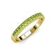 3 - Janice 2.00 mm Round Peridot 13 Stone Wedding Band 