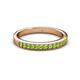 2 - Janice 2.00 mm Round Peridot 13 Stone Wedding Band 