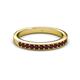 2 - Janice 2.00 mm Round Red Garnet 13 Stone Wedding Band 