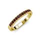 3 - Janice 2.00 mm Round Red Garnet 13 Stone Wedding Band 