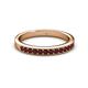 2 - Janice 2.00 mm Round Red Garnet 13 Stone Wedding Band 