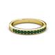 2 - Janice 2.00 mm Round Emerald 13 Stone Wedding Band 