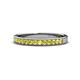 1 - Janice 2.00 mm Round Yellow Sapphire 13 Stone Wedding Band 