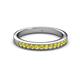 2 - Janice 2.00 mm Round Yellow Sapphire 13 Stone Wedding Band 