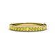 1 - Janice 2.00 mm Round Yellow Sapphire 13 Stone Wedding Band 