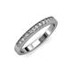 3 - Janice 2.00 mm Round Diamond 13 Stone Wedding Band 