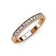 3 - Janice 2.00 mm Round Diamond 13 Stone Wedding Band 