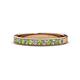 1 - Janice 2.00 mm Round Peridot and Diamond 13 Stone Wedding Band 
