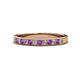 1 - Janice 2.00 mm Amethyst and Lab Grown Diamond 13 Stone Wedding Band 