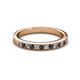 2 - Janice 2.00 mm Black and White Lab Grown Diamond 13 Stone Wedding Band 