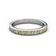 2 - Janice 2.00 mm Yellow Sapphire and Lab Grown Diamond 13 Stone Wedding Band 