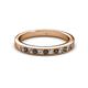 2 - Janice 2.00 mm Smoky Quartz and Lab Grown Diamond 13 Stone Wedding Band 