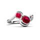3 - Nerida 1.60 ctw Cushion & Princess Shape Created Ruby Women Toi Et Moi Wave Engagement Ring 