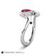5 - Nerida 1.60 ctw Cushion & Princess Shape Created Ruby Women Toi Et Moi Wave Engagement Ring 