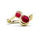 3 - Nerida 1.60 ctw Cushion & Princess Shape Created Ruby Women Toi Et Moi Wave Engagement Ring 