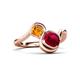 3 - Nerida 1.60 ctw Cushion Shape Created Ruby and Princess Shape Citrine Women Toi Et Moi Wave Engagement Ring 