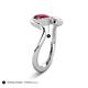 5 - Nerida 1.60 ctw Cushion Shape Created Ruby and Princess Shape Citrine Women Toi Et Moi Wave Engagement Ring 