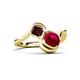 3 - Nerida 1.63 ctw Cushion Shape Created Ruby and Princess Shape Red Garnet Women Toi Et Moi Wave Engagement Ring 