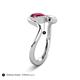 5 - Nerida 1.60 ctw Cushion Shape Created Ruby and Princess Shape Pink Tourmaline Women Toi Et Moi Wave Engagement Ring 