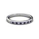 2 - Janice Blue Sapphire and Diamond Wedding Band 