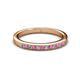 2 - Janice Pink Sapphire and Diamond Wedding Band 