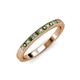 3 - Janice Green Garnet and Diamond Wedding Band 