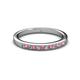 2 - Janice Pink Tourmaline and Diamond Wedding Band 