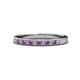 1 - Janice Amethyst and Diamond Wedding Band 