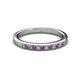 2 - Janice Amethyst and Diamond Wedding Band 