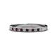 1 - Janice Red Garnet and Diamond Wedding Band 