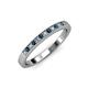 3 - Janice Blue and White Diamond Wedding Band 