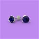 2 - Pema Blue Sapphire (5mm) Solitaire Stud Earrings 