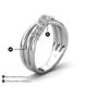 6 - Miesha 0.53 ctw Lab Grown Diamond Crossover 7 Stone Wedding Band 