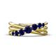 1 - Miesha 0.53 ctw Blue Sapphire Crossover 7 Stone Wedding Band 