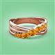 3 - Miesha 0.39 ctw Citrine Crossover 7 Stone Wedding Band 