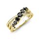 4 - Miesha 0.53 ctw Black Diamond Crossover 7 Stone Wedding Band 