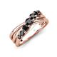 4 - Miesha 0.53 ctw Black Diamond Crossover 7 Stone Wedding Band 