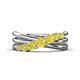 1 - Miesha 0.49 ctw Yellow Diamond Crossover 7 Stone Wedding Band 