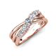 4 - Miesha 0.53 ctw Moissanite Crossover 7 Stone Wedding Band 