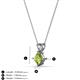 3 - Jassiel 5.00 mm Princess Cut Peridot Double Bail Solitaire Pendant Necklace 